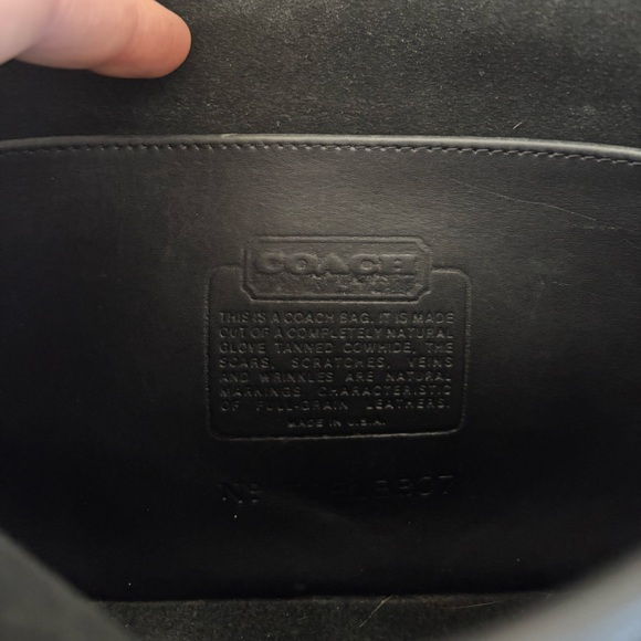 Coach Vintage Full Leather Penny Pocket Crossbody with Removable Strap - Black - Picture 8 of 9